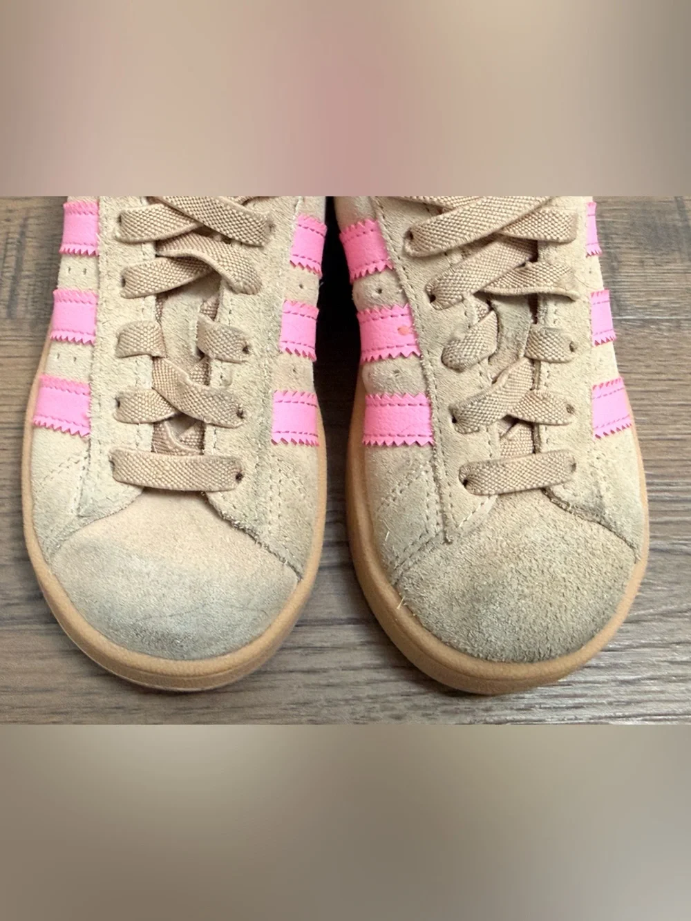 Adidas‎ Campus Originals Girls Sneakers  Tan Pink size 11